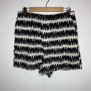 Compañía‎ Fantástica Black White Summer Vibes Shorts Lightweight Women's Large